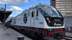 A locomotive at King Street Station.