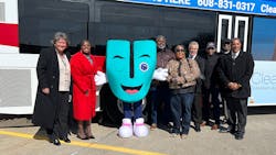 Milwaukee County Executive David Crowley, County Supervisor Priscilla Coggs-Jones, MCTS Chief Financial Officer Tim Hosch, and Waukesha Mayor Shawn Reilly, welcomed public transit riders to WisGo, a new fare collection system starting April 1.