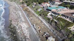 OCTA will continue to perform emergency repairs on a 700-foot section of track in San Clemente through early April. OCTA will continue to perform emergency repairs on a 700-foot section of track in San Clemente through early April.