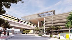 A rendering of Transit Plaza. A rendering of Transit Plaza.