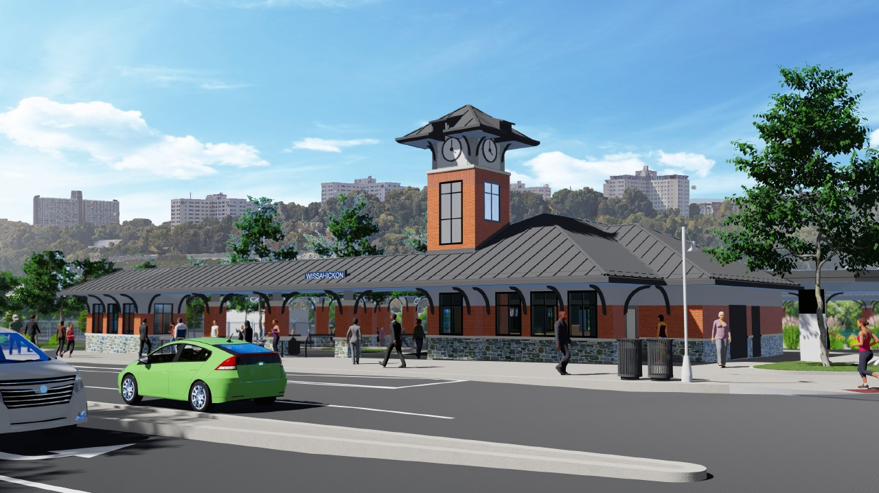 A rendering of the new Wissahickon Transportation Center.