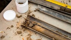 A ‘spoon’ full of a soil sample ready to be sent for analysis. A ‘spoon’ full of a soil sample ready to be sent for analysis.