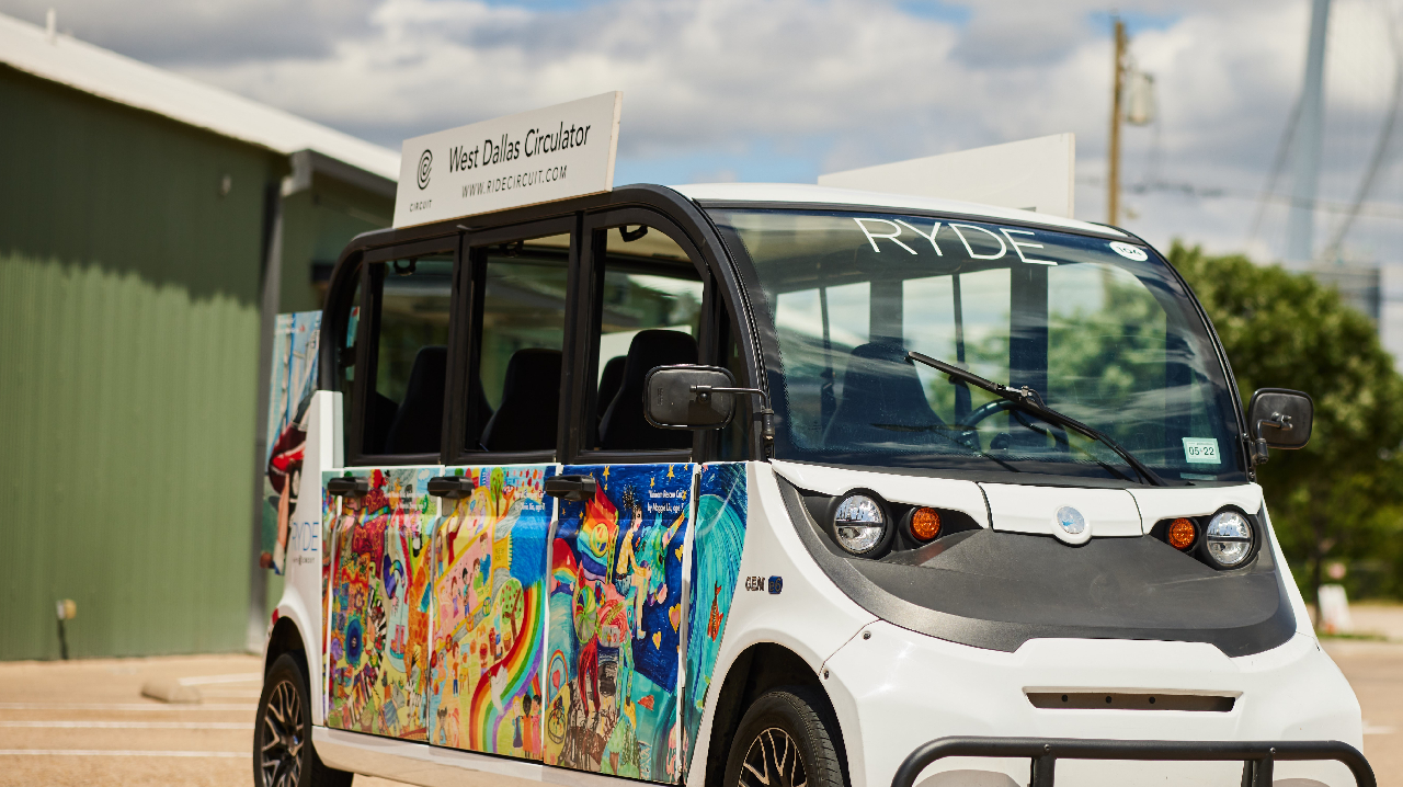 A west Dallas Circulator vehicle.