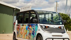 A west Dallas Circulator vehicle. A west Dallas Circulator vehicle.