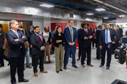 Secretary of Labor Marty Walsh and Deputy Secretary Julie Su tour a training facility with labor leaders and Houston Metro officials. Secretary of Labor Marty Walsh and Deputy Secretary Julie Su tour a training facility with labor leaders and Houston Metro officials.