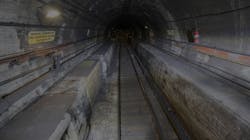 The interior of one of the tubes of Amtrak's East River Tunnel, which was originally built in 1909 and sustained damage during Superstorm Sandy in October 2012. The interior of one of the tubes of Amtrak's East River Tunnel, which was originally built in 1909 and sustained damage during Superstorm Sandy in October 2012.