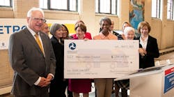 FTA Administrator Nuria Fernandez presented a check to Metropolitan Council and Metro Transit representatives for the METRO Gold Line BRT. The event included local and state elected officials including several of Minnesota&apos;s Members of Congress.