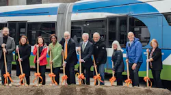 Washington State elected representatives break ground for Community Transit's Swift Orange Line in April 2022.