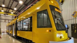 The first of three Liberty® NXT Streetcar prepares for departure from BROOKVILLE’s manufacturing facility in Western Pennsylvania prior to its March 2023 shipment date. The first of three Liberty® NXT Streetcar prepares for departure from BROOKVILLE’s manufacturing facility in Western Pennsylvania prior to its March 2023 shipment date.