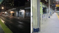 Calgary Transit has recently upgraded the lighting on all CTrain platforms from Downtown West/Kerby to City Hall to improve visibility for customers and security staff. Calgary Transit has recently upgraded the lighting on all CTrain platforms from Downtown West/Kerby to City Hall to improve visibility for customers and security staff.