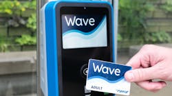 A Wave card and fare reader.