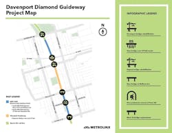 Map of Davenport Diamond Guideway. Map of Davenport Diamond Guideway.