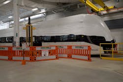 A look at one of the LRVs that recently arrived at the maintenance and storage facility. A look at one of the LRVs that recently arrived at the maintenance and storage facility.