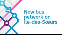 New bus network on Île-des-Sœurs graphic. New bus network on Île-des-Sœurs graphic.