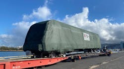 HART's Train 2 has arrived at Honolulu Harbor. HART's Train 2 has arrived at Honolulu Harbor.