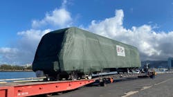 HART&apos;s Train 2 has arrived at Honolulu Harbor.
