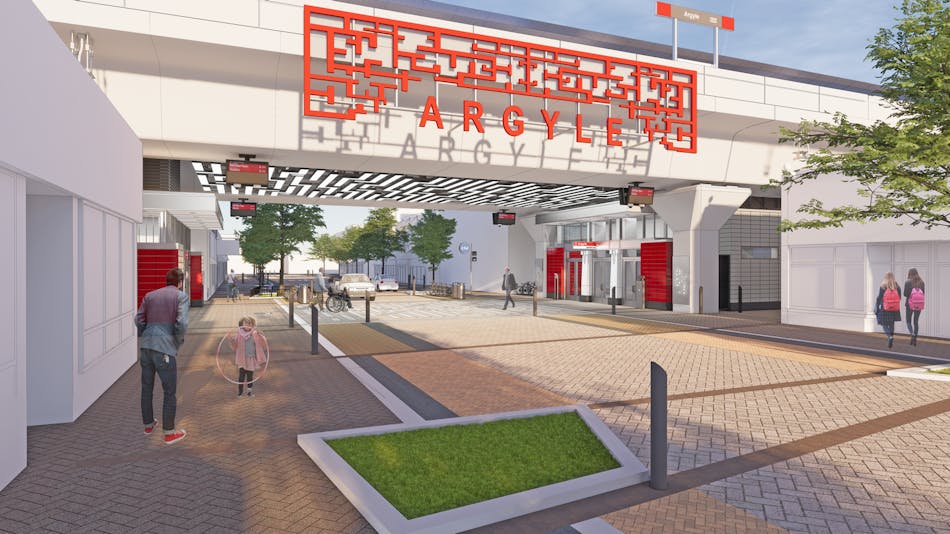 A rendering of the future Argyle Station that will be rebuilt as part of Stage B of the Lawrence to Bryn Mawr Modernization Project that will begin this summer.