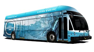ENC&apos;s Axess EVO-FC hydrogen fuel cell bus.
