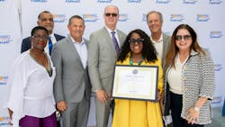 Broward County public works and transit representatives presented with the LEED GOLD certificate. Broward County public works and transit representatives presented with the LEED GOLD certificate.