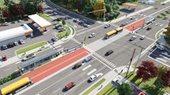 A rendering showing the concept of GoRaleigh&rsquo;s Wake Bus Rapid Transit: Southern Corridor project