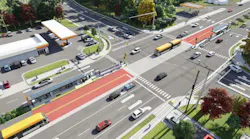 A rendering showing the concept of GoRaleigh’s Wake Bus Rapid Transit: Southern Corridor project