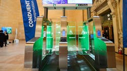 The MTA showcased a prototype of a new style of fare gate following the release of the final report from the Blue Ribbon Panel on Fare Evasion. The MTA showcased a prototype of a new style of fare gate following the release of the final report from the Blue Ribbon Panel on Fare Evasion.