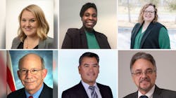 Clockwise from top left: Elizabeth Hoffman; LaTasha Thompson; Casey Claypool; Peter DeFazio; Mandy Liongson and Joseph Giulietti. Clockwise from top left: Elizabeth Hoffman; LaTasha Thompson; Casey Claypool; Peter DeFazio; Mandy Liongson and Joseph Giulietti.