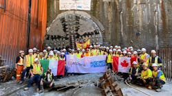 The government of British Columbia&rsquo;s Phyllis, the second of two massive TBMs that are excavating twin tunnels for the Broadway Subway Project, broke through to the future Broadway-City Hall Station.