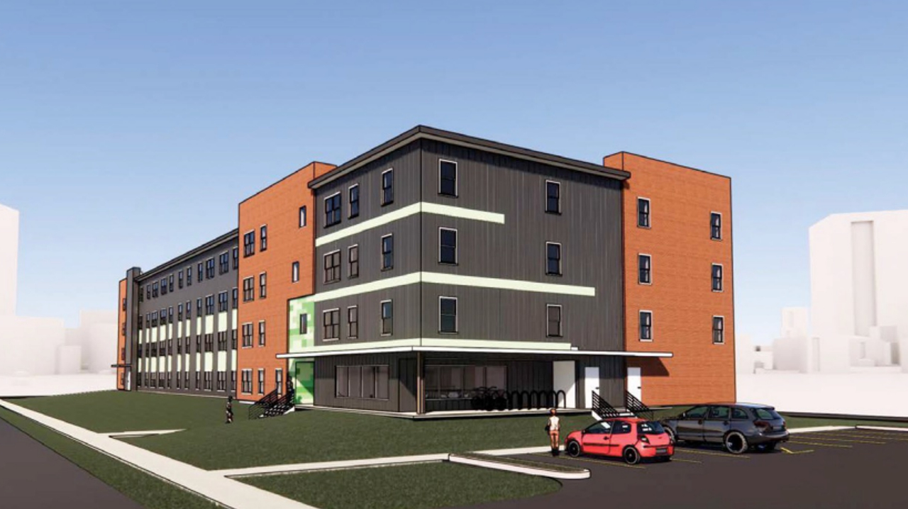 A rendering of the Mabion 27th and Forest affordable housing units