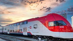 Caltrain has begun testing its electric trains. Caltrain has begun testing its electric trains.