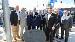 The Foothill Gold Line Construction Authority held a Track Completion Ceremony to celebrate the completion of major work for the new light-rail track system for the 9.1-mile, four-station Foothill Gold Line light-rail project from Glendora to Pomona. The Foothill Gold Line Construction Authority held a Track Completion Ceremony to celebrate the completion of major work for the new light-rail track system for the 9.1-mile, four-station Foothill Gold Line light-rail project from Glendora to Pomona.