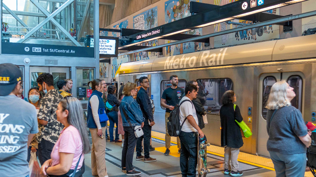 L.A. Metro celebrated the opening of the Regional Connector transit project.