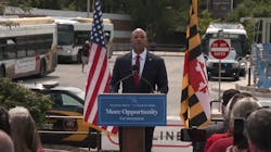 Maryland Gov. Wes Moore speaks during an event on June 15 where he announced plans to pursue the Red Line project that was cancelled in 2015. Maryland Gov. Wes Moore speaks during an event on June 15 where he announced plans to pursue the Red Line project that was cancelled in 2015.