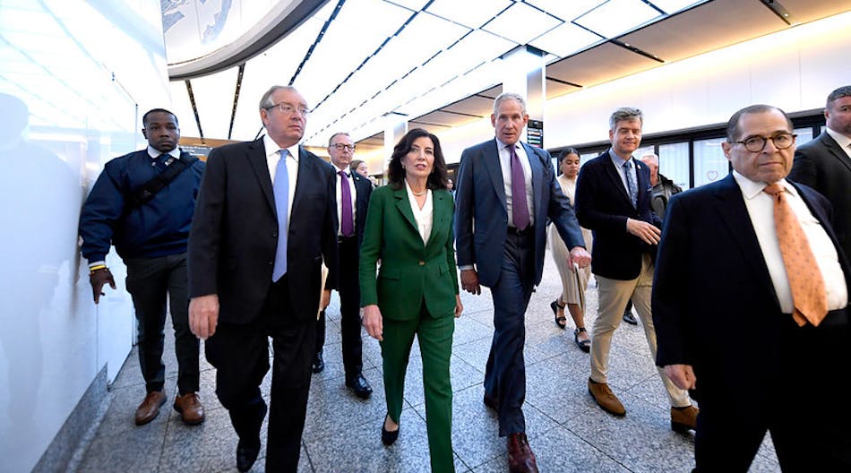Governor Kathy Hochul, MTA Chair &amp; CEO Janno Lieber, Rep. Jerrold Nadler, and Amtrak Chair Tony Coscia at Penn Station on Monday, Jun 26, 2023 where they announced the plan to modernize the station was moving into preliminary design.