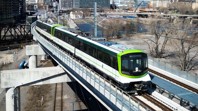 REM trains began test runs in late June along the South Branch of the project.
