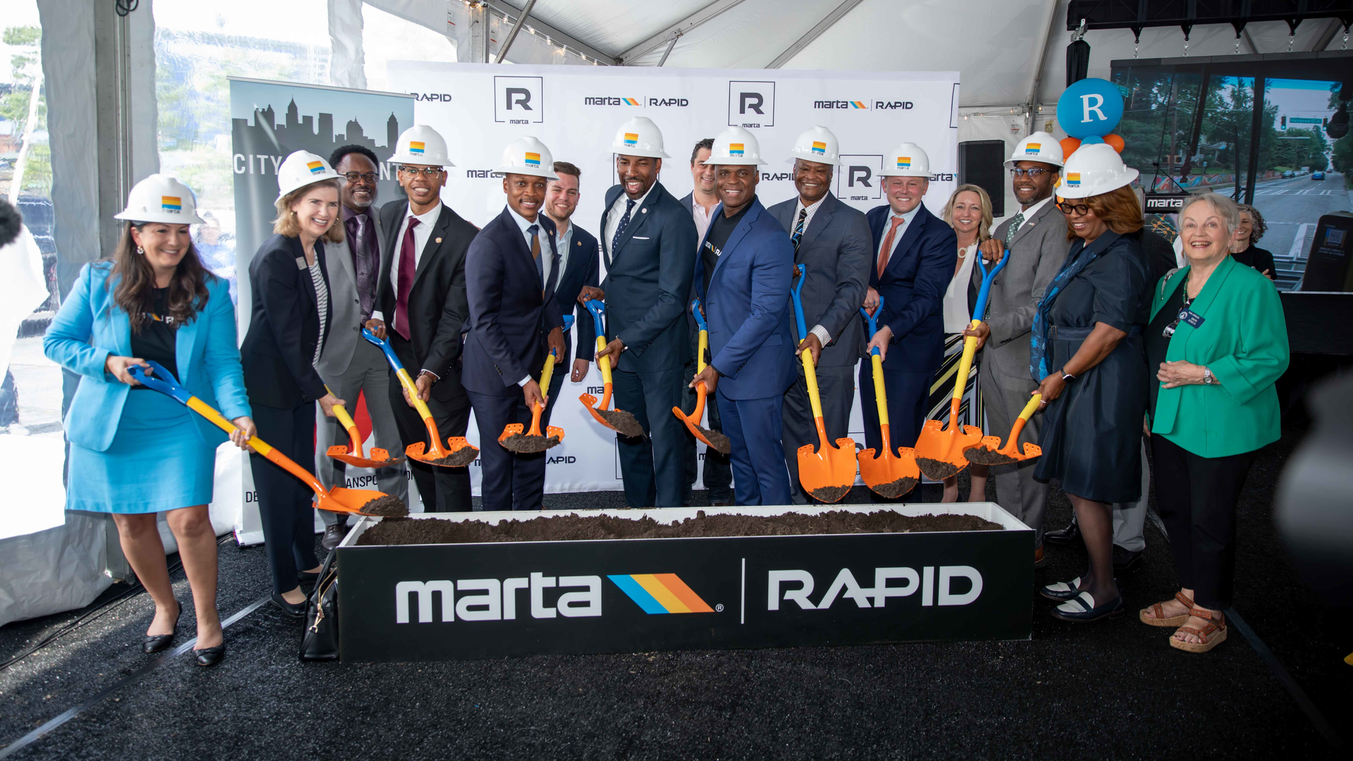 MARTA, city of Atlanta and community representatives celebrated the start of construction on the Summerhill BRT project - the region's first BRT project.