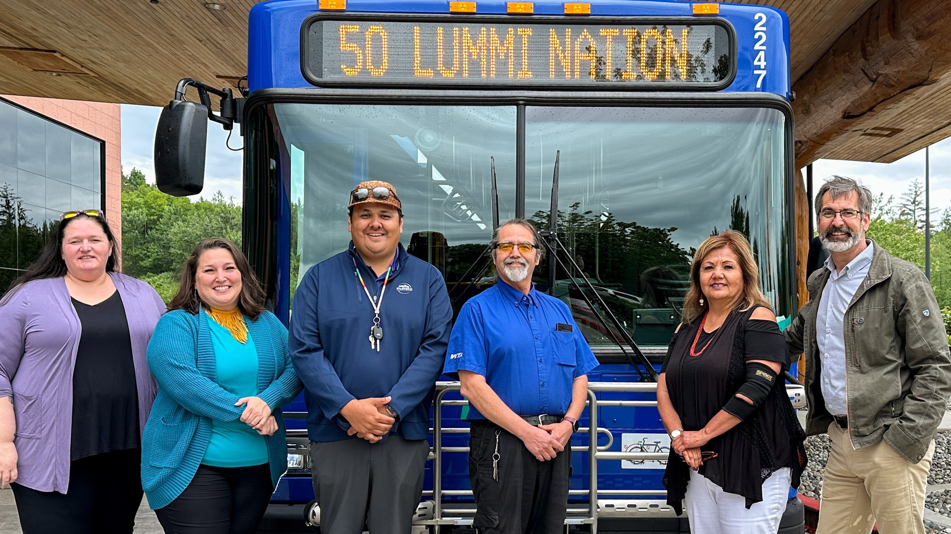Tribal leaders and WTA board members gathered on June 13 to commemorate the route name change at the Lummi Nation Tribal Administration Building.