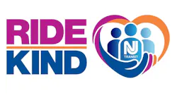 NJ Transit's 'RIDE KIND' logo.