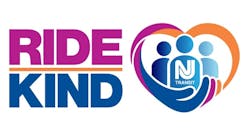 NJ Transit's 'RIDE KIND' logo. NJ Transit's 'RIDE KIND' logo.