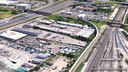 Looking north at the proposed GO rail alignment and realigned CP GM Spur track. Looking north at the proposed GO rail alignment and realigned CP GM Spur track.