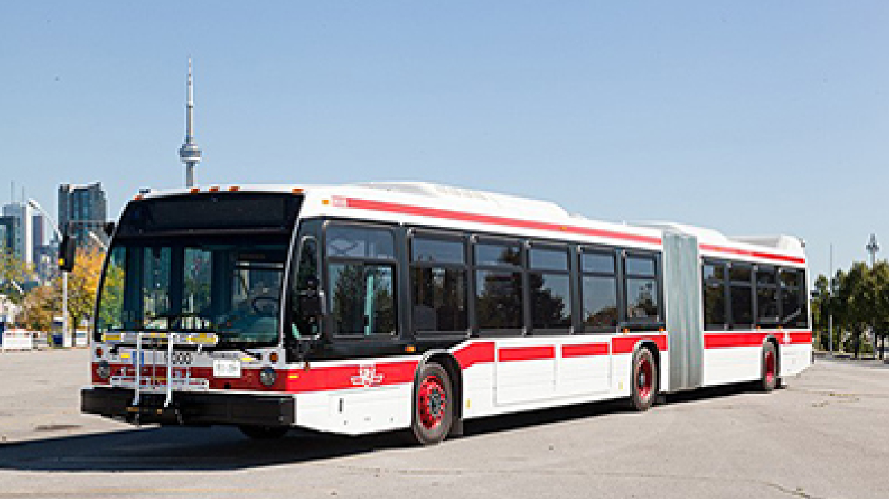 A TTC articulated bus.