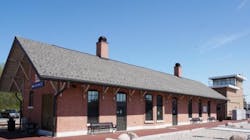 Blue Island-Vermont Street Station depot. Blue Island-Vermont Street Station depot.