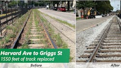 MBTA&apos;s Harvard Avenue to Griggs Street before/after.