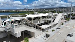 The Honolulu rail system, Skyline, opened for service on June 30. The Honolulu rail system, Skyline, opened for service on June 30.
