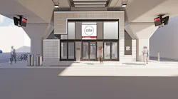 A rendering of what the rebuilt CTA Lawrence Red Line Station will look like following completion of Stage B of the Lawrence to Bryn Mawr Modernization project.