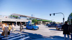 A street view rendering of the soon-to-be renovated Austin Green Line station.