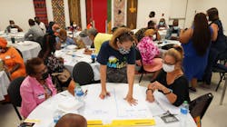 Detroit residents participate in early ADS stakeholder engagement sessions at Durfee Innovation Society. Detroit residents participate in early ADS stakeholder engagement sessions at Durfee Innovation Society.