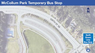 Community Transit relocated its McCollum Park Park &amp; Ride bus stops for construction on July 1.