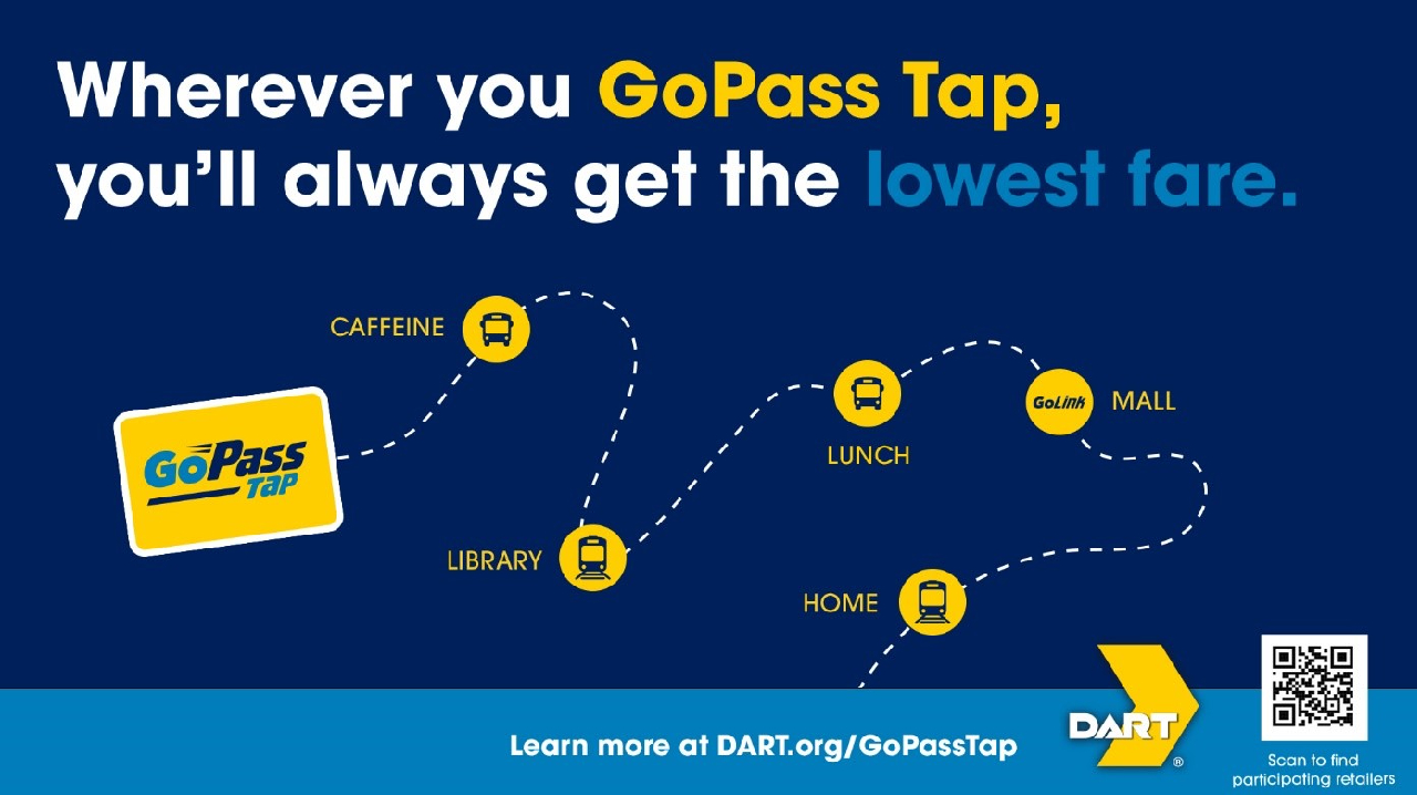 GoPass Tap Card graphic.