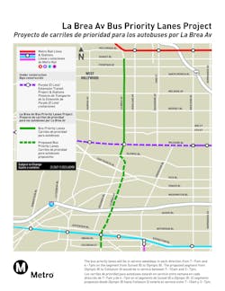 La Brea Av Bus Priority Lanes Project map. La Brea Av Bus Priority Lanes Project map.